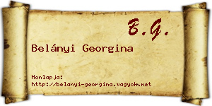 Belányi Georgina névjegykártya