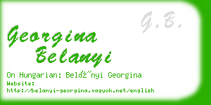 georgina belanyi business card